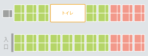 夜行便&nbsp;&nbsp;LimonBus1便/101便&nbsp;&nbsp;4列ワイドシート・トイレ付